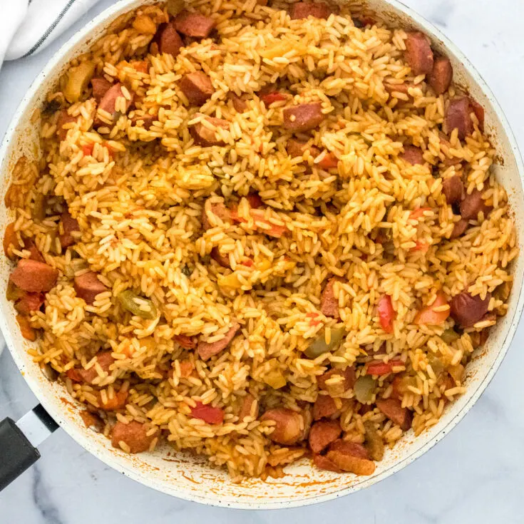 Cajun Skillet with Rice {Quick Dinner}