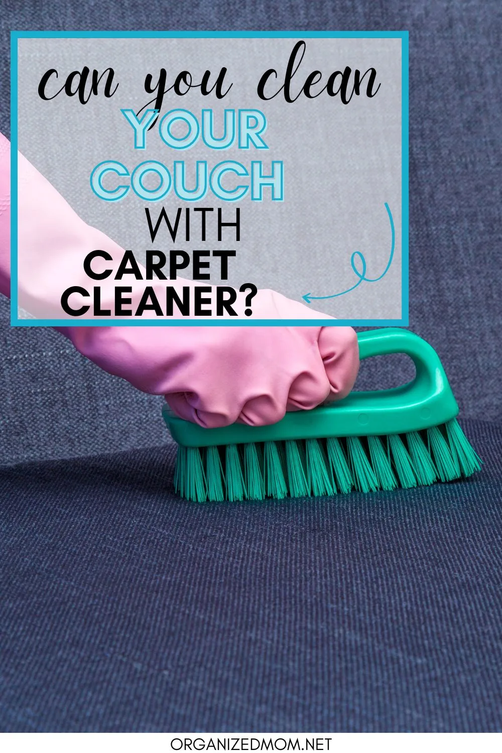 cleaning a sofa with carpet cleaner