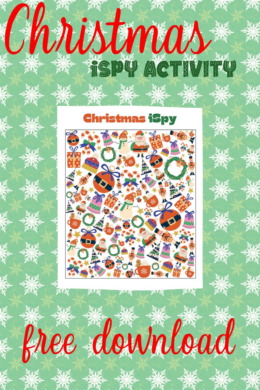 Pinterest pin about free christmas ispy printable