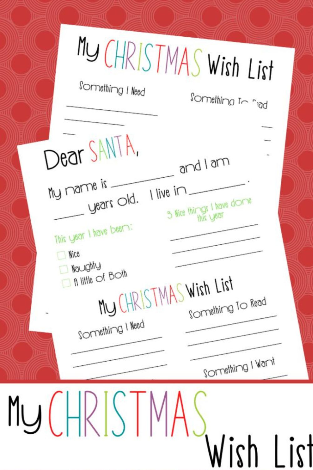 christmas letter to Santa and wish list