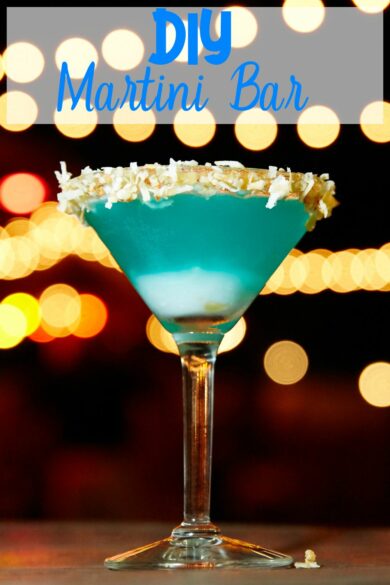 pinterst pin about DIY martini bar