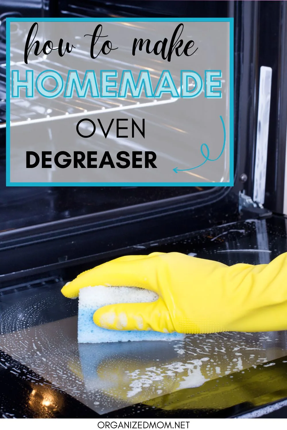 cleaning an oven with homemade degreaser