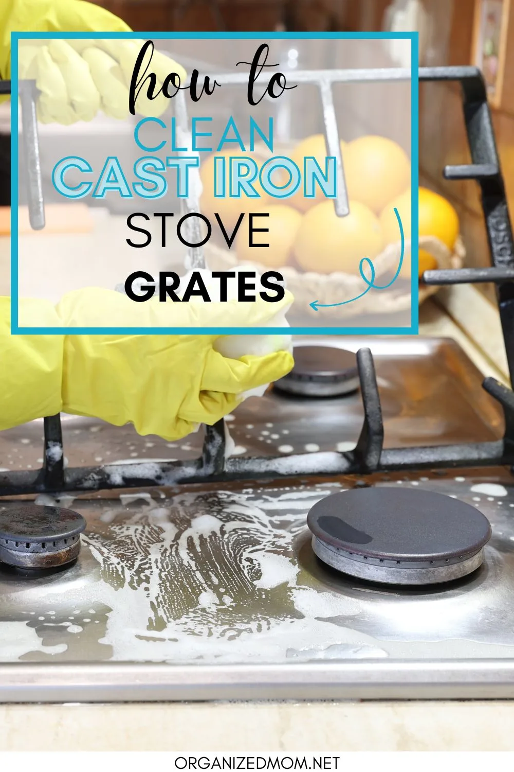 pinterest pin about cleaning cast iron stove grates
