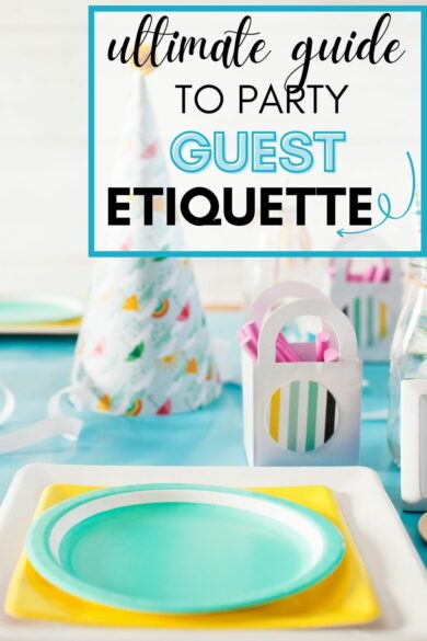 Pinterest pin about party guest etiquette