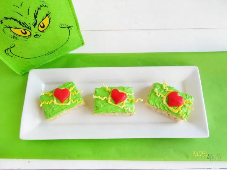 grinch Rice Krispie treats