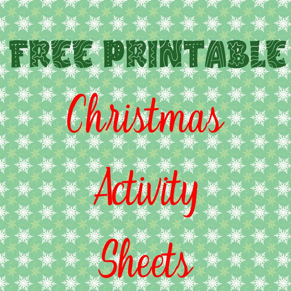 christmas activity sheets