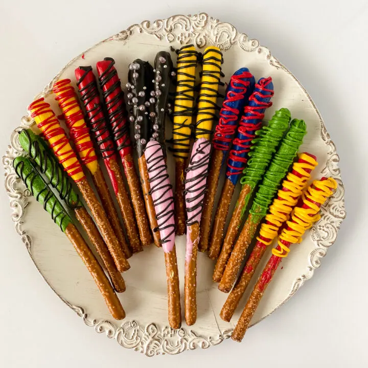 decorated pretzel rods