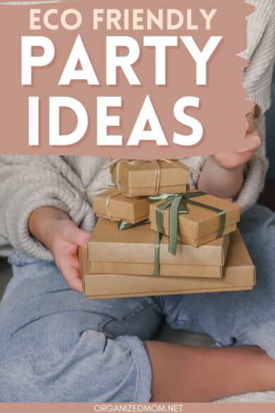 pinterest pin about eco friendly party ideas