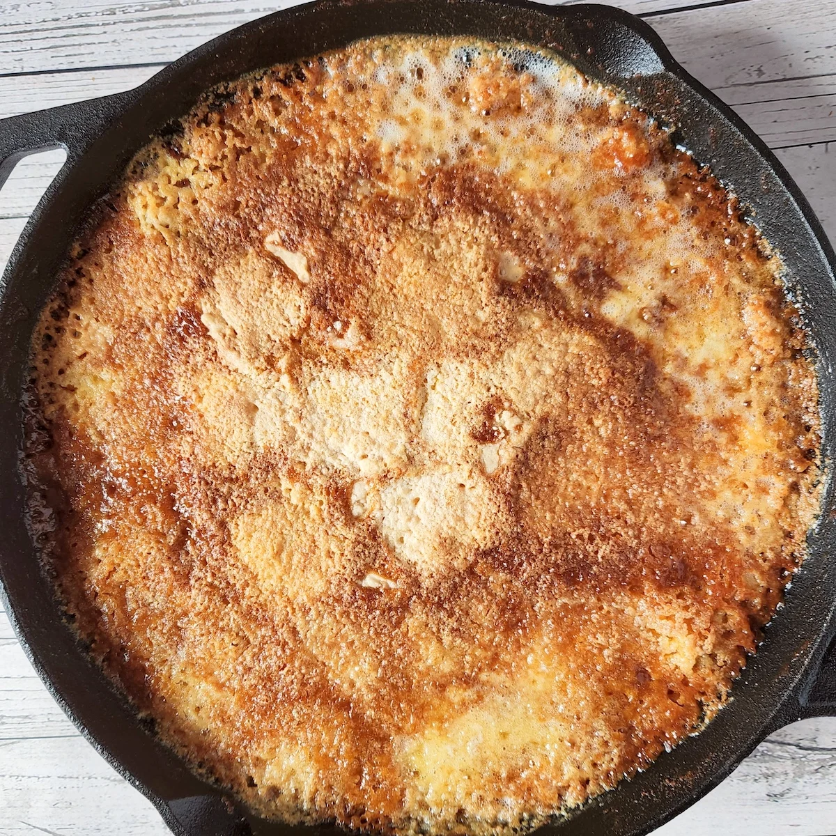 apple cobbler made with cake mix