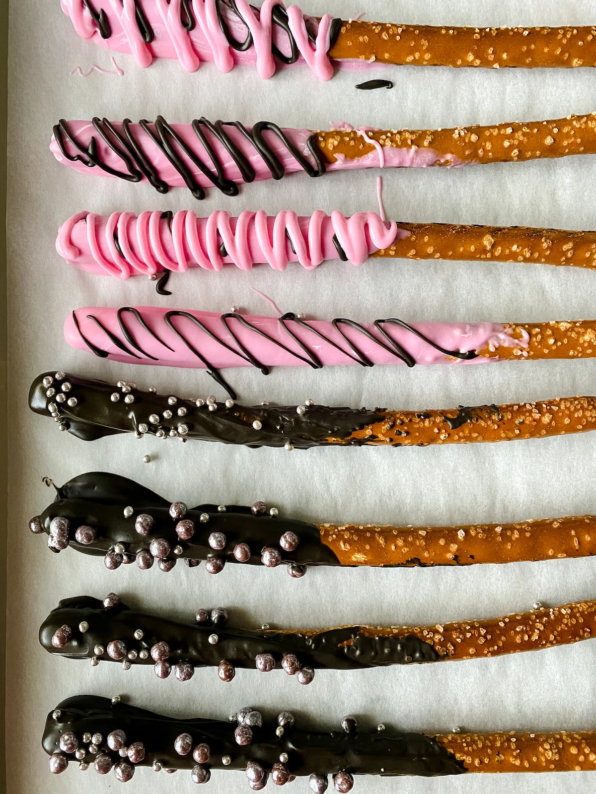 decorated pretzel rods