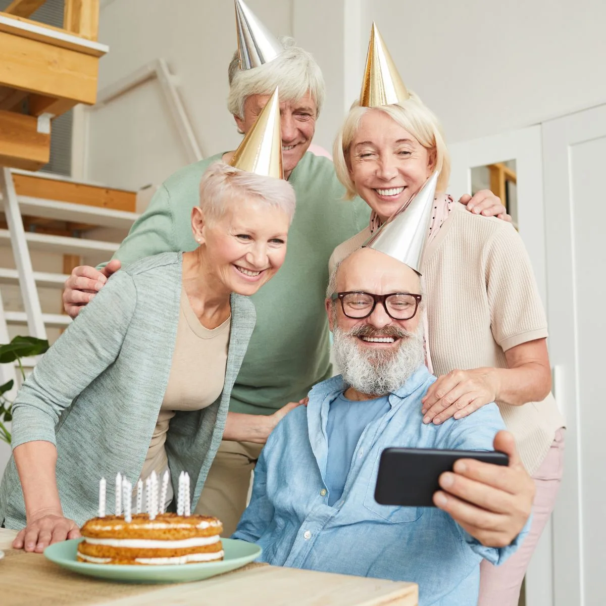 retirement party with cake