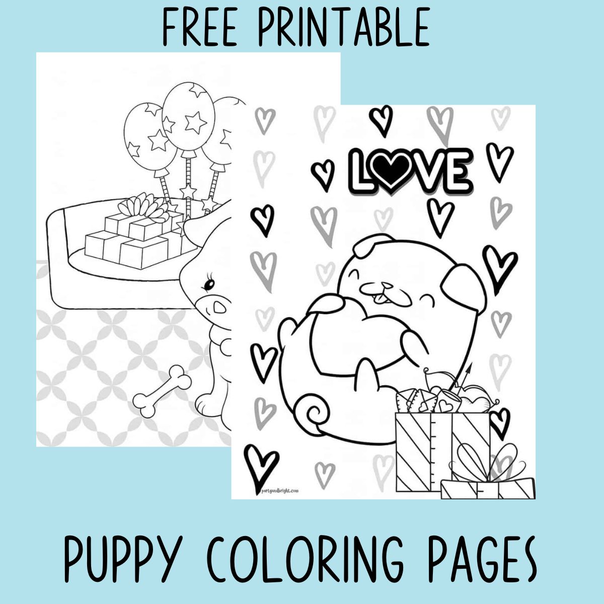 free printable puppy coloring pages