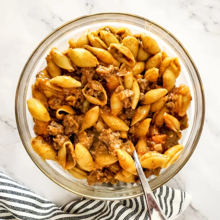 bowl of taco pasta