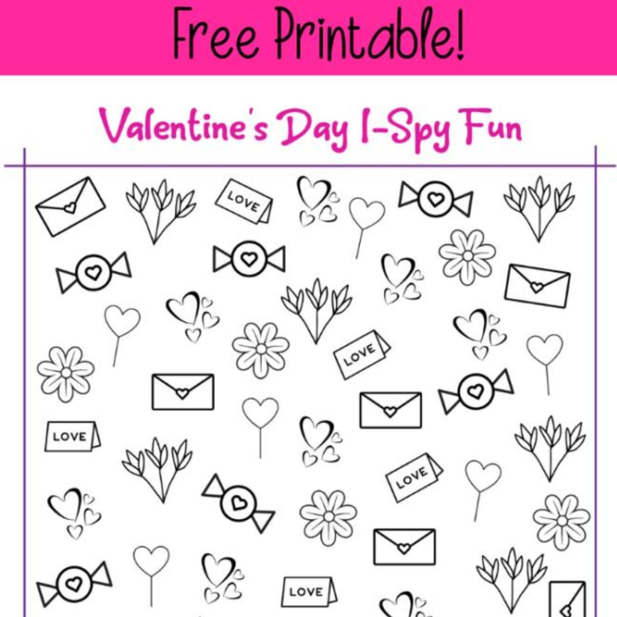 free printable valentines ispy