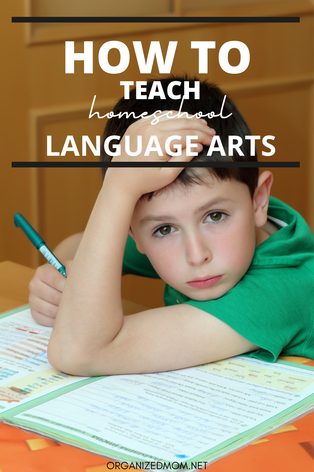 How to teach homeschool language arts the organized mom