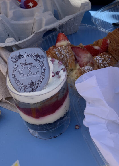 The Disneyland 100 year platinum trifle dessert.