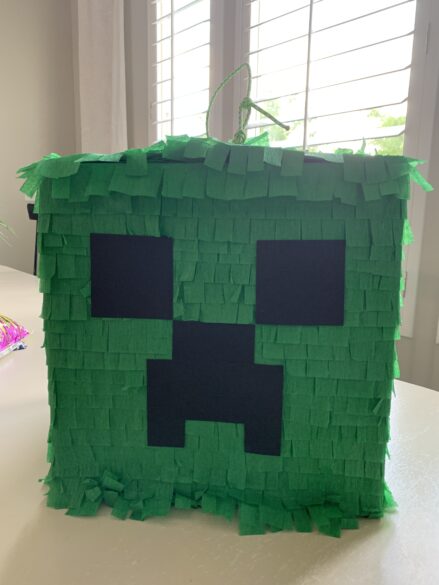 A Minecraft Creeper piñata 