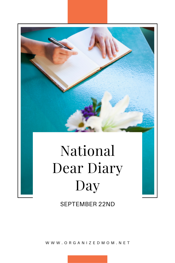 National dear diary day the organized mom