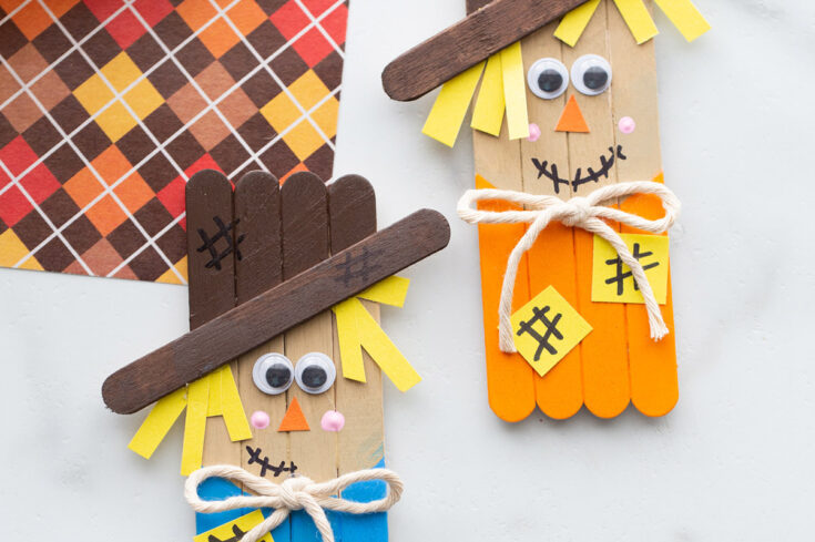 Popsicle Stick Scarecrow Craft for Kids