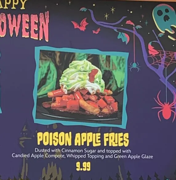 Poison Apple Fries advertisement.