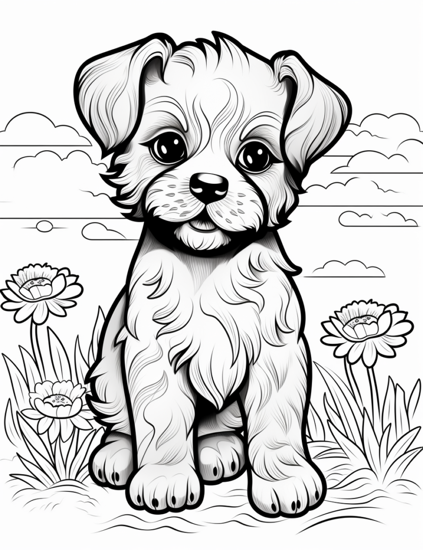 Puppy Coloring Pages Free to Print The Organized Mom